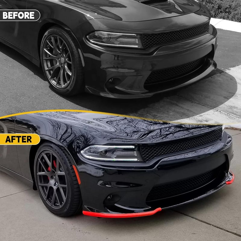 TENGBASE Dodge Charger Front Lip Spoiler Splitter for 2015-2024, Red Front Bumper Lip Kit Compatible with Charger SRT 392/Scat Pack/RT/GT - Image 5